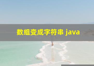 数组变成字符串 java